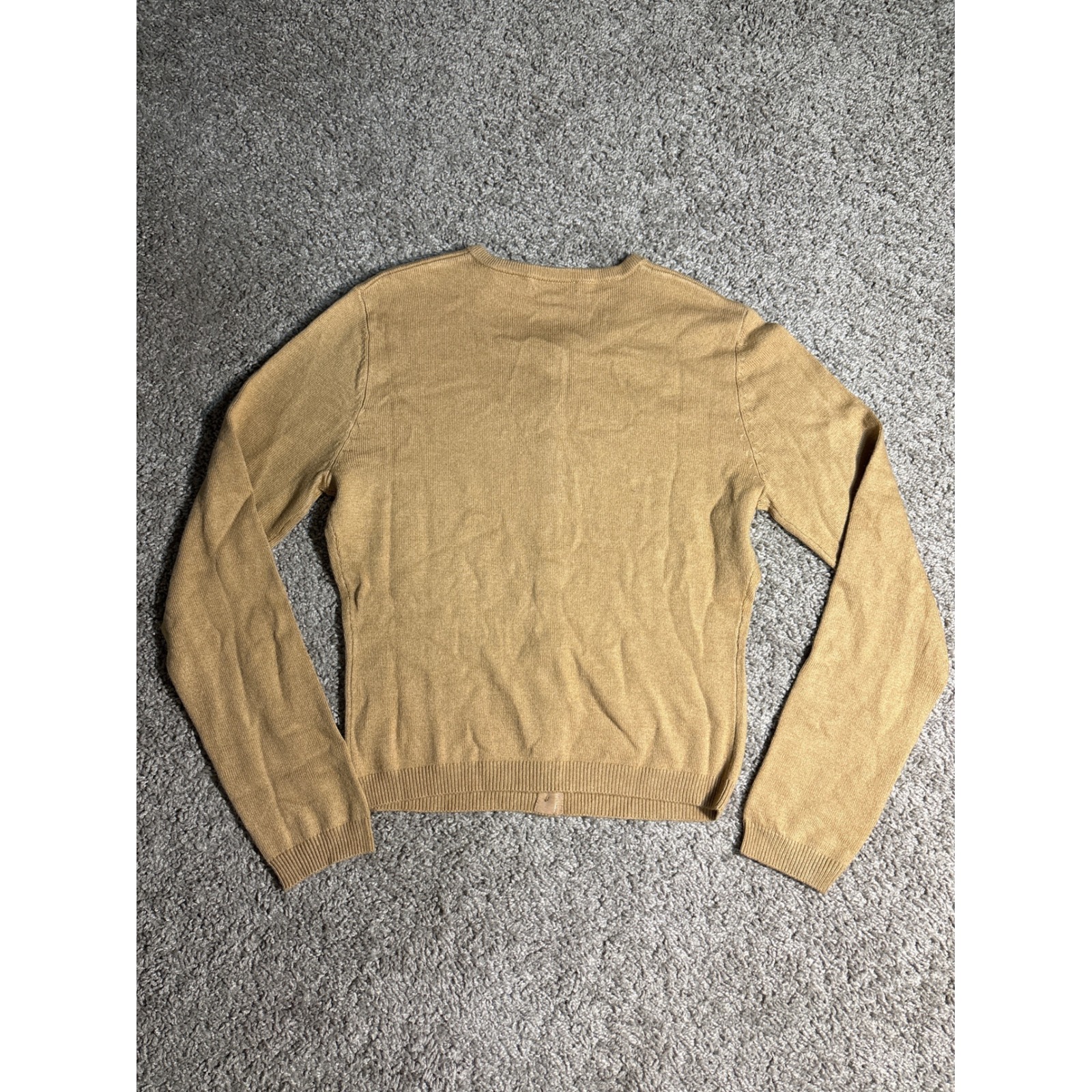 Moda International Silk Cashmere Rhinestone Cardigan Tan Camel Small Nwt — image 6 of 7